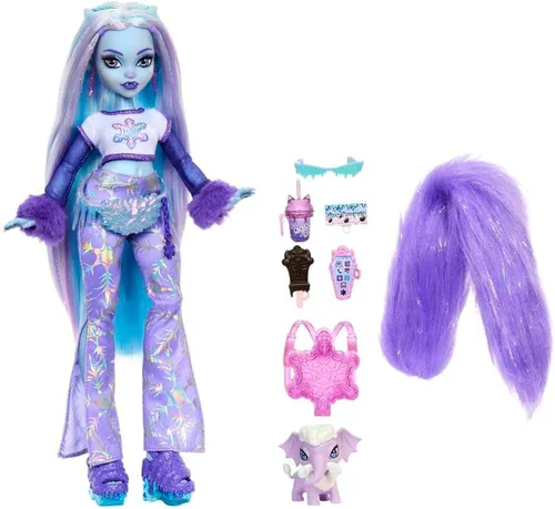 Miniatura 7 de Muñeca Monster High, Abbey Bominable Yeti de moda con mamífero mamut mascota y accesorios temáticos