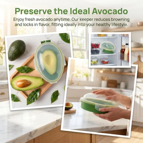 Miniatura 8 de DOITOOL Aguacate Keeper, contenedor de almacenamiento de aguacates, soporte reutilizable para ahorrador, recipiente de silicona para refrigerador