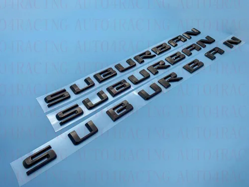 Miniatura 9 de 3 piezas de emblemas Suburban 3D letras distintivo adhesivo de nombre matrícula de reemplazo para 2019 2020 2021 2022 2023 Suburban genuino 84910061