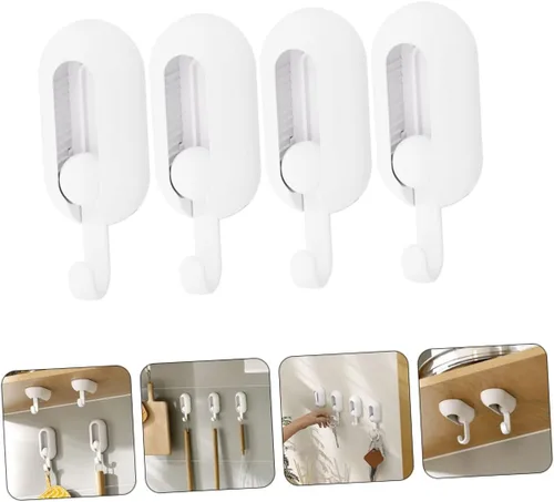 Miniatura 9 de 4 ganchos universales giratorios para toallas, gancho para toallas, colgador de pared, faroles, colgador de cocina, ganchos para colgar en la pared
