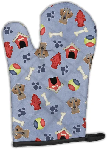 Miniatura 52 de Caroline's Treasures BB4020OVMT Dog House Collection Border Collie - Guante de horno grueso resistente al calor para sartenes calientes y horno