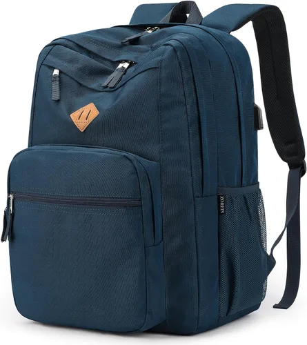Miniatura 31 de ZORFIN - Mochila de 26 litros para la escuela, universidad y viajes, impermeable, con 8 compartimentos, Verde militar, Moderno