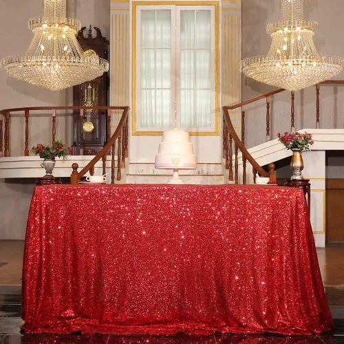 Miniatura 193 de PartyDelight Mantel de lentejuelas redondo de 50 pulgadas, color dorado claro, adorno de mesa para decoración de bodas, fiestas, cumpleaños