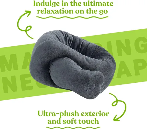 Miniatura 5 de Pursonic Envoltura masajeadora portátil ajustable para cuello y hombros con calor calmante para relajar y calmar las áreas de tu cuello y hombros