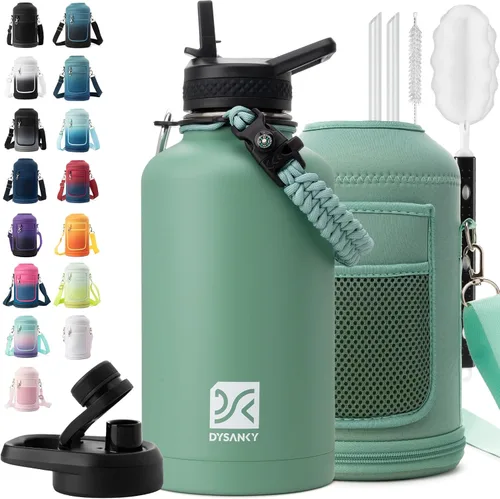 Miniatura 81 de DYSANKY Botella de agua aislada de 32 onzas, metal al vacío de acero inoxidable grueso, jarra de agua deportiva portátil para gimnasio y senderismo