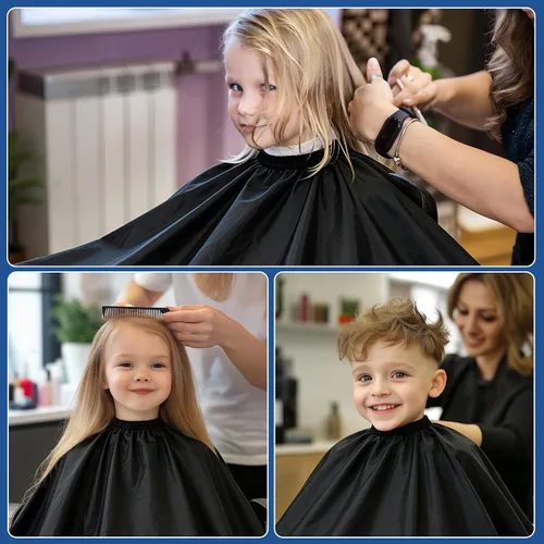 Miniatura 5 de MMBABY Child Hair Cutting Waterproof Cape Barber Kids Hair Styling Cape Professional Home Salon Camps