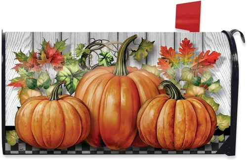 Miniatura 4 de Briarwood Lane Cubierta para buzón de otoño de calabazas y sauces