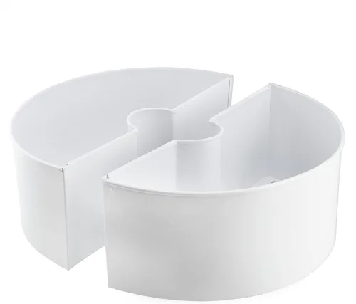 AuldHome Design Maceta de sombrilla para mesa de patio con agujero para sombrilla (blanco)