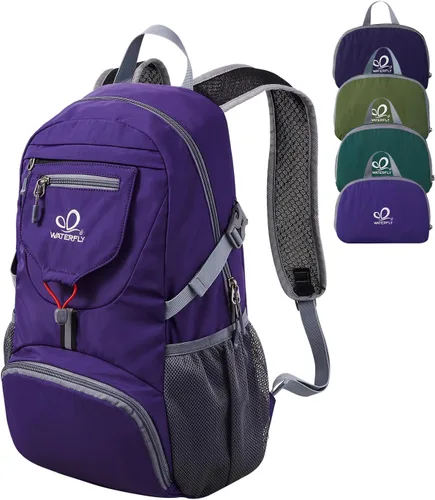 Miniatura 19 de WATERFLY Mochila pequeña ligera y plegable: mochila de 20 l ultra ligera, plegable, de senderismo, de viaje, de camping, de día, para hombre y mujer