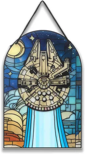 Miniatura 13 de Disney Star Wars: The Mandalorian Baby Yoda Force es fuerte con este pequeño colgante de madera decoración de pared - Grogu, el niño Negro
