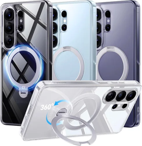 Miniatura 23 de CASEKOO Funda azul cielo brillante para Samsung Galaxy S26 Ultra [soporte magnético giratorio de 360°] [compatible con MagSafe]