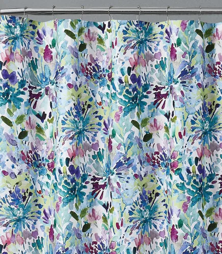 Miniatura 3 de Christian Siriano NY Dhalia - Cortina de ducha con estampado floral botánico, 1 pieza, con temática floral, para hombres y mujeres, certificado