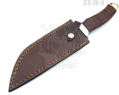 Miniatura 5 de Cuchillo grande forjado hecho a mano de 13 pulgadas, cuchillo de hoja fija, cuchillo Bowie de espiga completa, cuchillo de caza, cuchillo