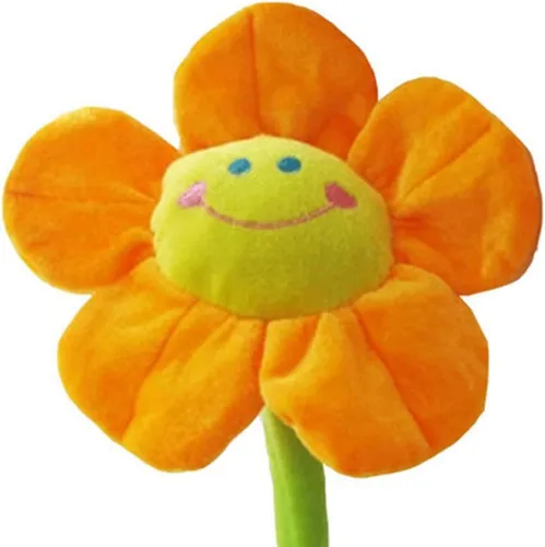 Miniatura 6 de Flor artificial de peluche, ramo de girasol de felpa con tallos flexibles, flores rellenas para decoración del hogar para bodas, fiestas, Morado