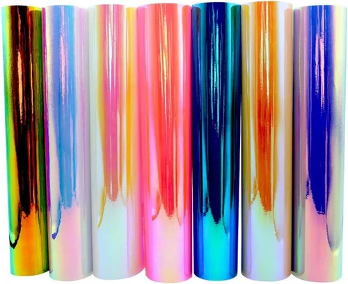 TECKWRAP - Vinilo adhesivo holográfico opalescente para manualidades, 12 x 12 pulgadas, paquete de 7 hojas para cortadores de manualidades,
