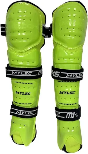 Miniatura 7 de MyLec MK5 Street/DEK Espinilleras, Accesorios de Hockey Ligeros y Duraderos, Correas de 360°, Carcasas Frontales Duras, Material Transpirable