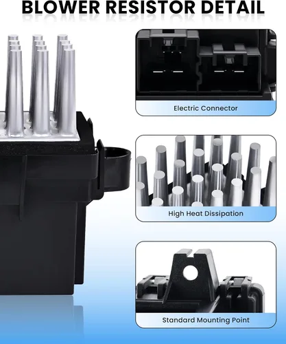 Miniatura 6 de Resistencia de motor soplador compatible con selectos Chevy Silverado Suburban Tahoe Camaro Equinox/GMC Sierra