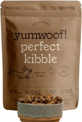 Yumwoof Perfect Kibble - Alimento para perros secado al aire sin OMG | Mejora las alergias y la digestión con aceite de coco orgánico, MCT y