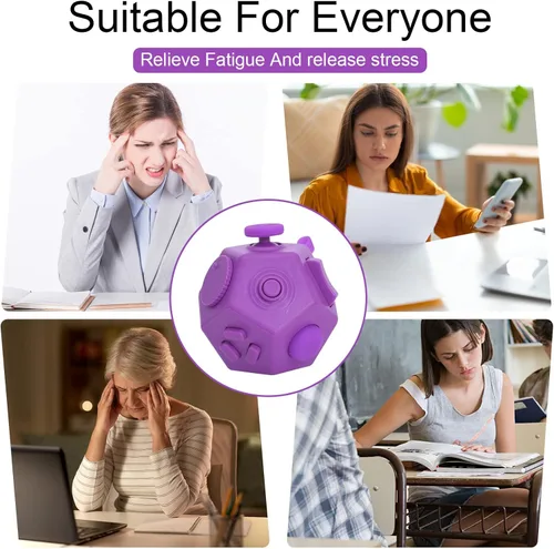 Miniatura 5 de UOOEFUN Pequeños juguetes fidget para niños y adultos con ansiedad, TDAH, autismo y para aliviar el estrés (morado)