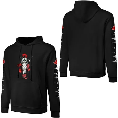Miniatura 4 de MIOBER Anime - Conjunto de sudadera con capucha y pantalones deportivos de manga larga para hombre y mujer