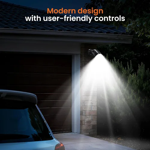 Miniatura 2 de Luz con sensor de movimiento para exteriores, funciona con pilas, batería recargable de 4000 mAh de 600 lúmenes, luz exterior IP65 impermeable