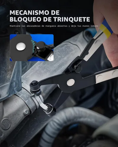 Miniatura 4 de Orion Motor Tech 9 alicates de abrazadera de manguera para mangueras de combustible y agua, kit de removedor de abrazadera de manguera de largo