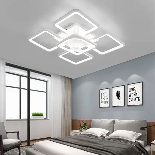 Miniatura 2 de Lámpara LED de techo regulable, 5 luces de techo de 23 pulgadas, montaje empotrado, lámpara de 80 W para sala de estar, dormitorio, cocina