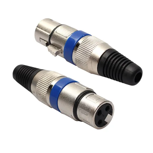Miniatura 2 de VizGiz Paquete de 4 conectores XLR macho y hembra adaptador de cable de conector de micrófono de 3 pines conector de conector de audio DMX mezclador