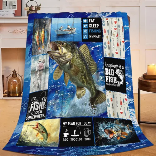 Miniatura 24 de Manta de bandera estadounidense y águila, regalos para niñas, niños, manta de vellón de águila calva, suave, cálida, mullida, patriótica