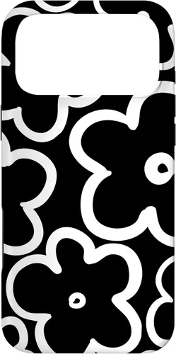 Miniatura 22 de Cute Flower Pattern Large Wildflower Black and White Floral Case for iPhone 17