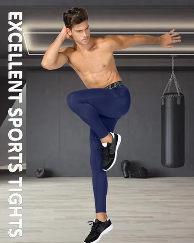 Miniatura 48 de SPVISE Pantalones de compresión para hombre, leggings para deportes, gimnasio, mallas atléticas frescas y secas, capa base para correr, fútbol