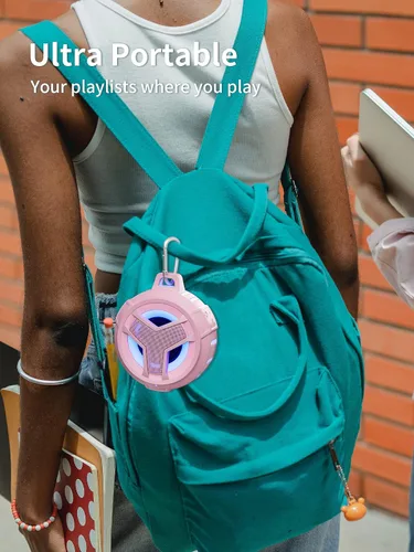 Miniatura 8 de EBODA Altavoz Bluetooth para Ducha, IP67 Impermeable Portátil Inalámbrico Altavoces Pequeños, Flotante, 24H Tiempo de Reproducción para Hogar, Rosa