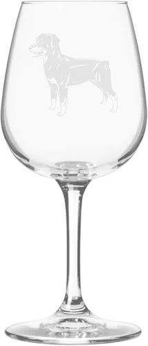 Miniatura 63 de Copa de vino de 12.75 onzas con diseño de perro grabado