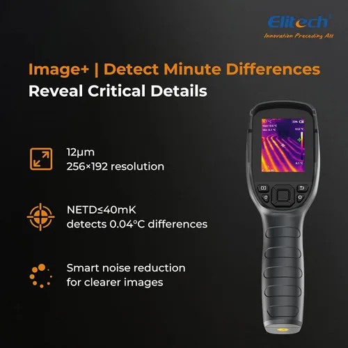 Miniatura 5 de Elitech Cámara de imágenes térmicas con resolución IR de 256 x 192, cámara infrarroja de mano para inspección del hogar y HVAC, grabación de video