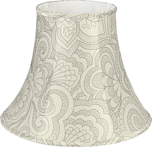 Miniatura 8 de Aspen Creative 58053A Bell Uno - Pantalla de lámpara en gasa blanca, 7 pulgadas superior x 14 pulgadas inferior x 11 pulgadas de altura inclinada