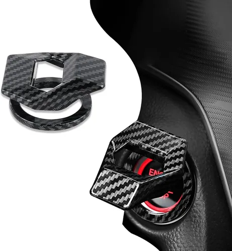 Cubierta del botón de arranque/parada del motor, fibra de carbono
