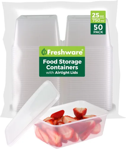 Miniatura 9 de Freshware Contenedores de almacenamiento de alimentos [240 juegos] recipientes de plástico de 12 onzas con tapas, slime, sopa, recipientes