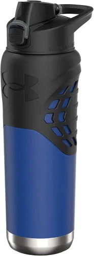 Miniatura 8 de Under Armour 24Oz Stainless Steel Water Bottle, Insulated, Carabiner Easy Carry Hook, Leak Proof, Kids & Adults, All Sports, Gym Azul brisa/Negro