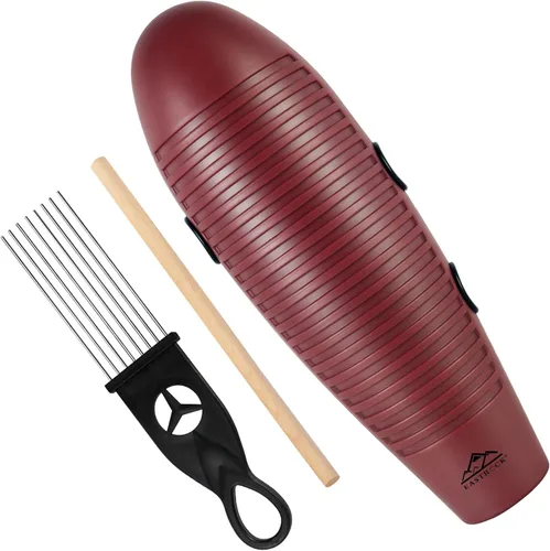 EASTROCK Instrumento de Güiro 3.9"x13" en Forma de Pez, Instrumento de Percusión Latino con 2 Rascadores, Instrumento Musical de Entrenamiento para