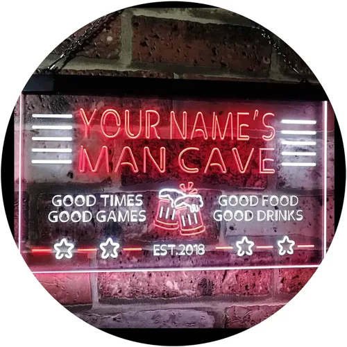 Miniatura 9 de ADVPRO Letrero de neón LED multicolor personalizado con texto en inglés "Man Cave Home Bar Est. Year", 32 x 24 pulgadas st4s86-x0012a-tm-c Varios