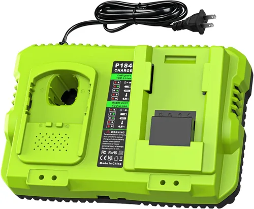 Miniatura 8 de Repuesto para cargador de batería Ryobi de 40 V, estación de carga rápida OP402 de doble puerto con USB y tipo C - Compatible con baterías OP4026