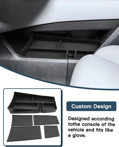Miniatura 6 de Organizador de consola inferior compatible con Nissan Rogue (S/SL/SV/Platinum) 2021 2022 2023 2024 2025 2026 Nissan Rogue (S/SL/SV/Platinum) Bandeja