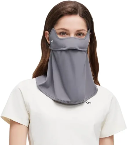 Miniatura 10 de Polaina para el cuello, bufanda facial UPF 50+, pasamontañas, pañuelos de tela con bucles para las orejas