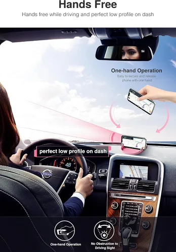 Miniatura 5 de Loncaster Soporte de teléfono para automóvil, color rosa y morado, alfombrilla de silicona para varios tableros, soporte de teléfono antideslizante