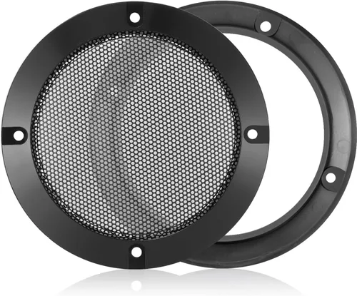 Miniatura 3 de Facmogu 2 piezas de 4 pulgadas negro redondo Parrillas de altavoces, rejilla de altavoz de malla metálica de repuesto para altavoces de 4 pulgadas
