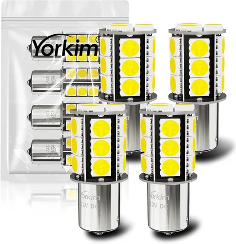 Miniatura 8 de Yorkim - Bombilla LED 194 ámbar, libre de error Canbus, 3-SMD 2835, T10 ámbar para interior, para luz de techo, mapa, puerta, cortesía, matrícula