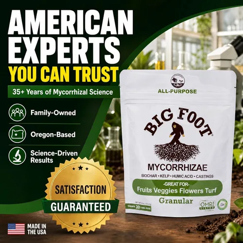 Miniatura 7 de Big Foot Micorrizas – Duplica el tamaño de tu planta – Fácil de usar – Fabricado en Estados Unidos – Trata 30 plantas (7,500 esporas de micorrizas)