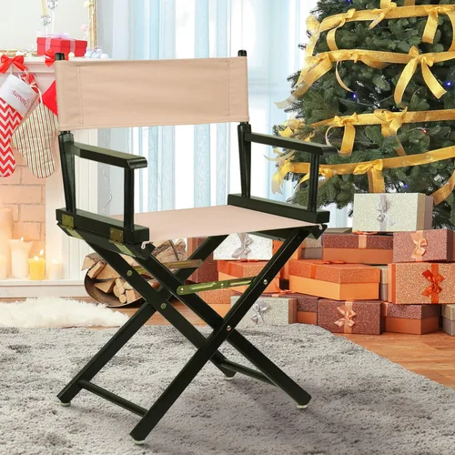 Miniatura 2 de Casual Home - Silla de director de 18.0 in, marco negro con lona marrón