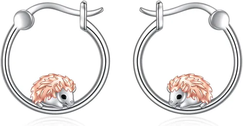 Miniatura 69 de VONALA Bonitos aretes de aro de plata de ley 925, regalos de cumpleaños para mujer