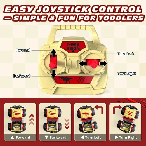 Miniatura 4 de Tecnock Mini auto RC para niños, auto a control remoto a escala 1:32 con batería recargable tipo C, 2.4 GHz duradero pequeño camión RC con fácil